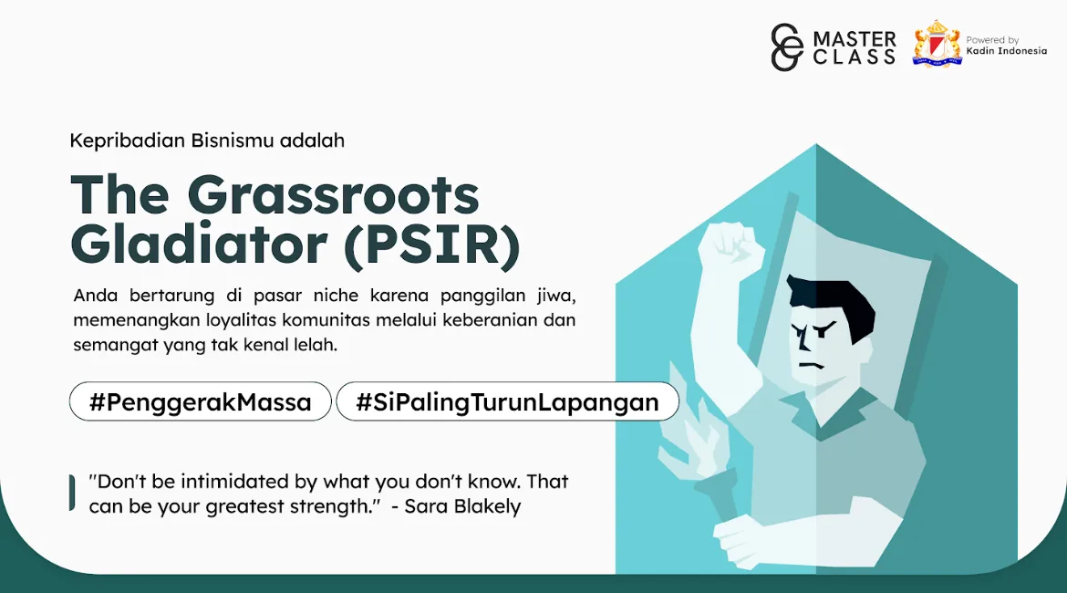 Kartu visual Sang Gladiator Akar Rumput
